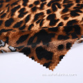 Tejido de punto de moda con estampado de leopardo y spandex elástico